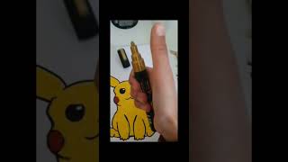 How to draw Pikachu with Posca Pens! #art #drawing #pokemon #pikachu #shortvideo #sabeerslife