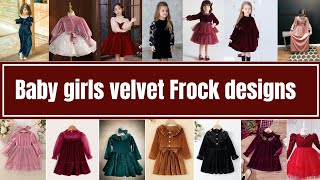 New🤩🤩 velvet Frock 👗design for Baby girl |velvet Frock designs 2023|latest velvet outfits ideas