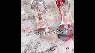 Women 9cm High Heels Crystal Sandals Wedding Bridal Stiletto Heels Sandles