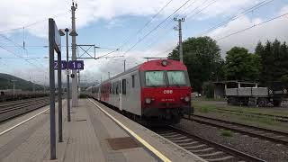 2022 - AT - ÖBB 1144 loco with an intercity IC train, in Niklasdorf