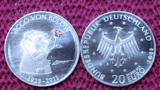 20 Euro Loriot 100. Geburtstag Silbermünze