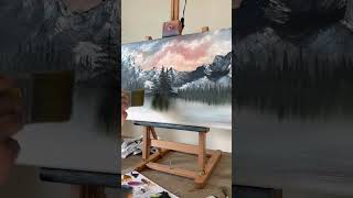 Bob Ross Style oil painting #art #artist #artshorts #painting #artwork #shortsvideo #fun #arts