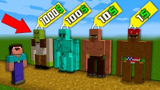 NOOB BOUGHT RAREST GOLEM - Noob vs Pro Minecraft trolling