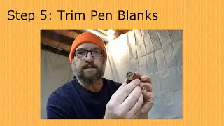 Pen Turning Step 5 Trimming Pen Blanks with barrel trimmer