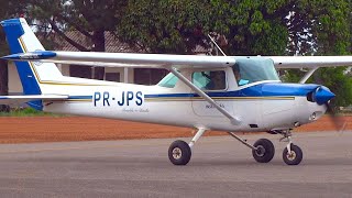 Small Airplane Take Off and Landing, Cessna 152