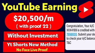 20k Earn Copy Paste Shorts Videos | Make Money on YouTube Without Any Investment 2022 (Hindi)