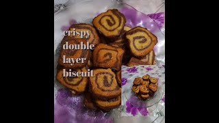 Crispy Double layer biscuit recipe, Without oven homemade biscuits recipe😋🥨