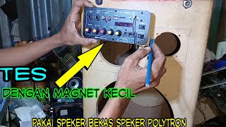 Tes modul speker aktif mono dengan speker yg pakai magnet kecil