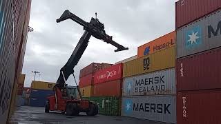 Akhtar Reach Stacker Operating