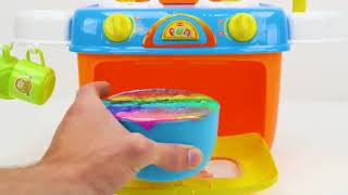 Toy Learning Video for Toddlers Learn Shapes Colors Food Names Counting with a Birthday Cake