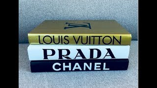 Designer books DIY! Fashion Decorative books! Vinyl covers inspired books! Chanel book! Prada book