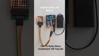 Arduino 8x8 Led Matrix Kayan Yazı #shorts