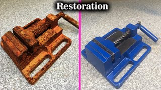 Restoration/ perfect how to restore Old Rusty Deadlocked Vise