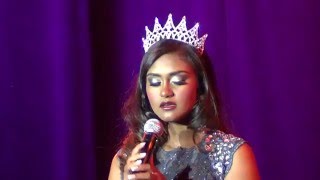 Lenisha sings at pageant 2016.  South Point Hotel & Casino Las Vegas USA