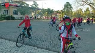 Funbike bersama HIMPAUDI & PGTKI memperingati HUT Republik Indonesia & Hari Jardi Kab. Ponorogo