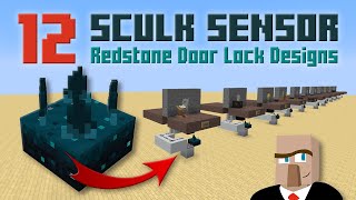 12 Minecraft SCULK SENSOR DOOR LOCKS You Can Build!