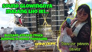 GLOWINGnya malang bolo.. BLIZZARD ATRAKSI JUMPING TRUCK di finish.penonton kompak siu ronaldo.