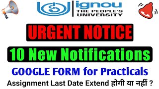 📢URGENT NOTICE😲 10 New Notifications, Google Form for Practicals, Assignment Last Date By TIPS GURU