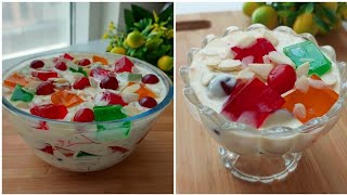 Eid Special Dessert Labe e Shireen Recipe|Dawath Dish|Labe e Shireen creamy fruit recipe