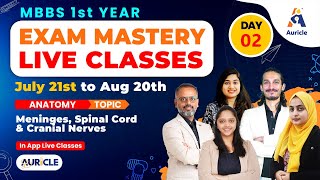 Auricle's Exam Mastery Anatomy Live Class about Meninges, Spinal Cord & Cranial Nerves by Dr. Divya