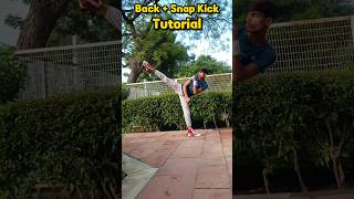 Back+Snap Kick🥋🔥 #tutorial💯 #taekwondo #karate #motivation #training #trick #speed #power #shorts