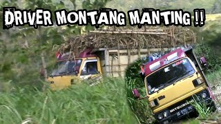 PONTANG PANTING !! Driver truk tebu oleng sepanjang galengan