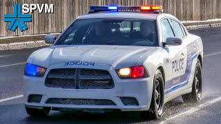 Montréal/Pointe-Claire | Montréal Police Department (SPVM) Cruisers Responding With Lights & Siren