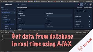 Get data from database in real time using AJAX | Laravel 11HR Management