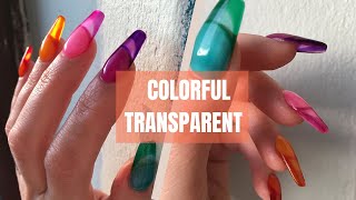 How to: Create Colorful Transparent French Nails