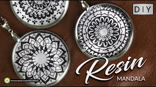 How to make  MANDALA resin pendant [ DIY ]