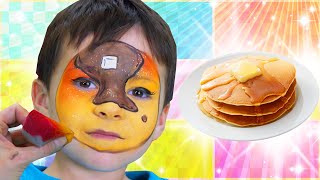 Pancake Face Paint | Food Face Paint