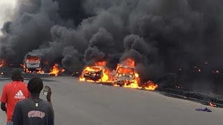 Breaking: Another Tanker Explodes On Lagos-Ibadan Expressway