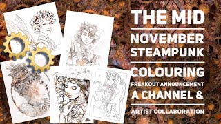 Part 2/ Steampunk Colouring freakout: Colouring a page by Mariola Budek