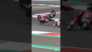 Lecuona suffer HUGE HIGHSIDE at Mandalika #youtube #crash #motpgp #sbk #trending #honda #viral #bike