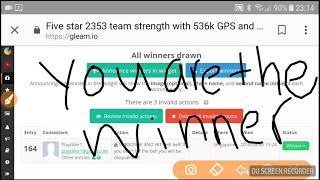 Winner for five star 2353 account giveaway || special 700 subscribers edition || giveaway result