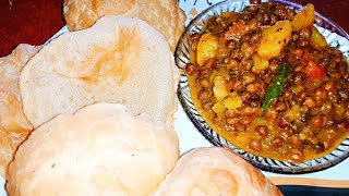 Navratri Ashtami Navami Prasad |Puri & Aloo chana ki sabji |Bina Pyaz Lehsun Se Bni Sabji|Chana aloo