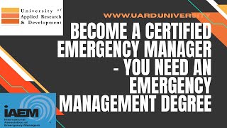 Become a certified emergency manager