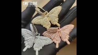 Hip-hop Butterfly Pendant  Men's Necklace