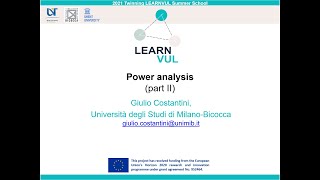 H2020 LEARNVUL Summer School Sep 2021. Power analysis (Part II)