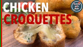 Chicken and Cheese Croquette Recipe | Melted Cheese Croquettes | Cooking with Pashi