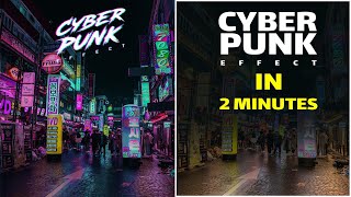 How to make Cyberpunk in Photoshop in 2 Min? | كيفية عمل تأثير لعبة سايبربانك بالفوتوشوب فى دقيقتين؟