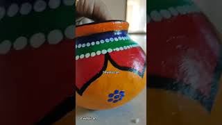 pot painting ideas/ pot painting design/decorative arts/#shorts #artcraft #potpaintingshorts