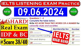 IELTS LISTENING PRACTICE TEST 2024 WITH ANSWERS | 09.06.2024