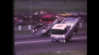 Dodge material wheelstander at Napierville dragway