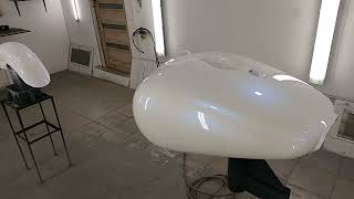 Motorcykle paiting white pearl color