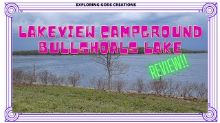 campground review video of Lakeview Campground on Bullshoals Lake, Lakeview, Arkansas