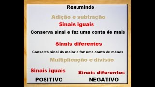 regra de sinais