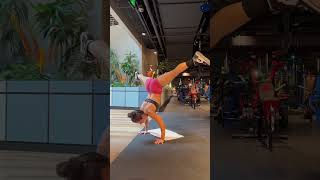 Press handstands 2 in a row!! #gymgirl #gymnast #acro #acrobat #acrobatics #gym