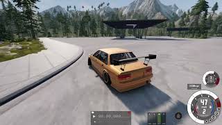 Drifting a Tuned Ibishu Pessima at Lake Farsoe Beamng Drift Gameplay