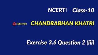 Exercise-3.6 | Q.2 (iii) | Linear Equations In Two Variables | Ncert | Class-10